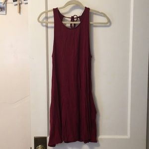 Maroon mini dress/ tunic